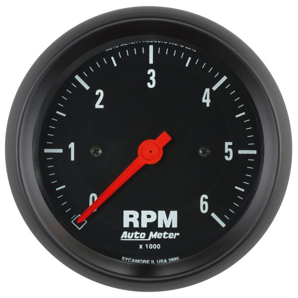 3-3/8 in. IN-DASH TACHOMETER, 0-6,000 RPM, Z-SERIES