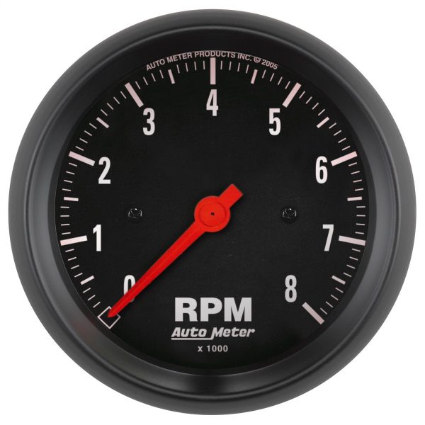 3-3/8 in. IN-DASH TACHOMETER, 0-8,000 RPM, Z-SERIES