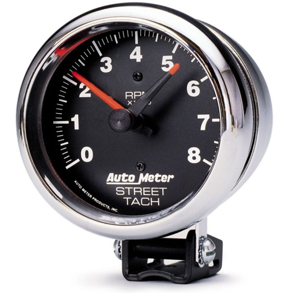 3-3/4 in. PEDESTAL TACHOMETER, 0-8,000 RPM, TRADITIONAL CHROME