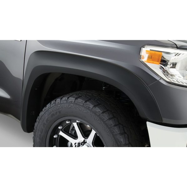 Bushwacker 70902-02 Black Extend-A-Fender Style Smooth Finish 4-Piece Fender Flare Set for 2004-2015 Nissan Titan w/Lock Box