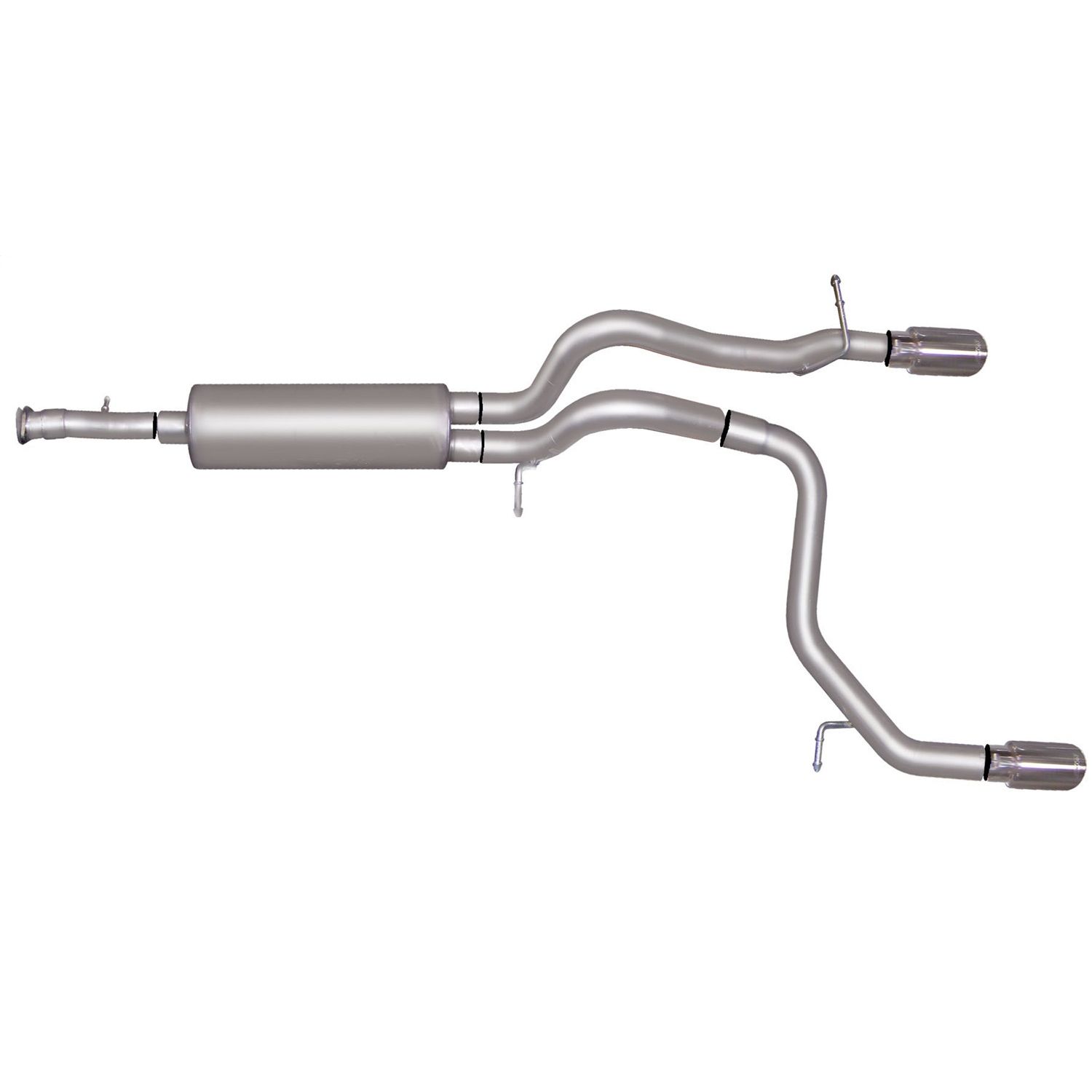 Cat-Back Dual Split Exhaust System; Aluminized