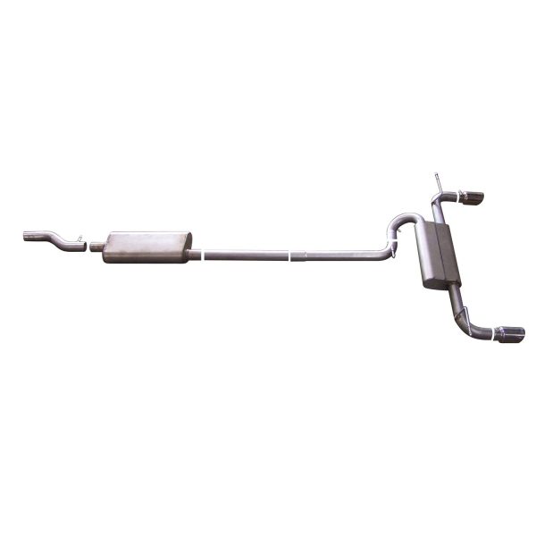 Cat-Back Dual Split Exhaust System; Aluminized