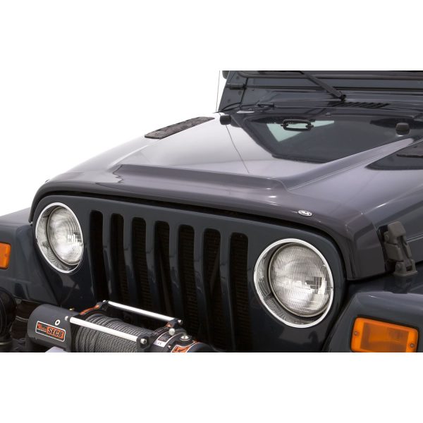 Auto Ventshade 322091 Aeroskin Flush Mount Dark Smoke Hood Protector for 1987-2006 Jeep Wrangler