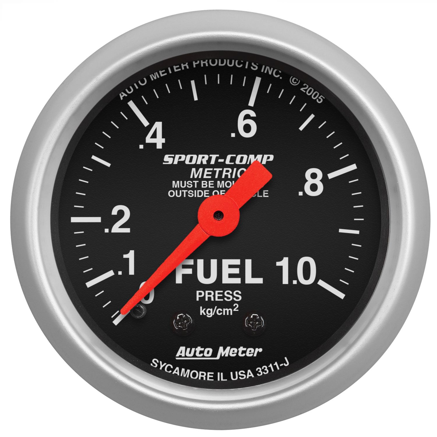 2-1/16 in. FUEL PRESSURE, 0-1.0 KG/CM2, SPORT-COMP