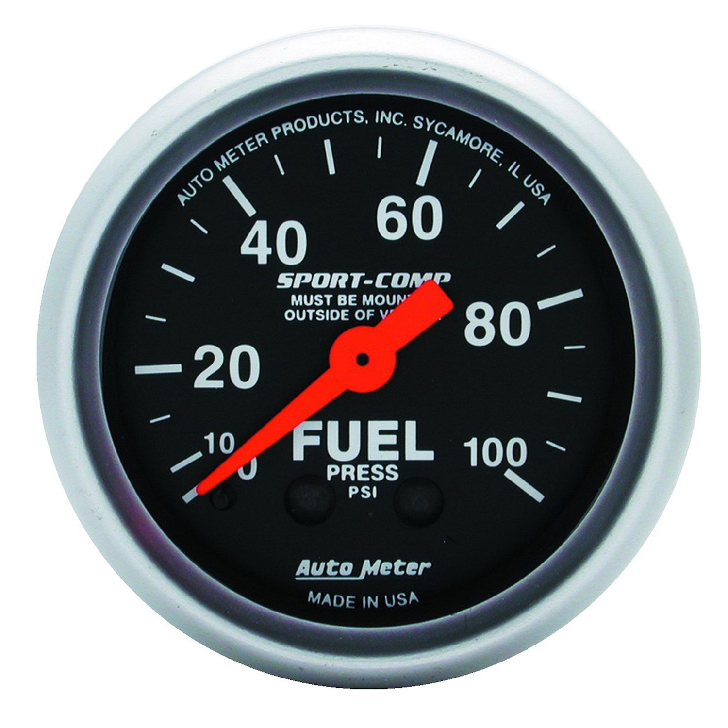 2-1/16 in. FUEL PRESSURE, 0-100 PSI, SPORT-COMP