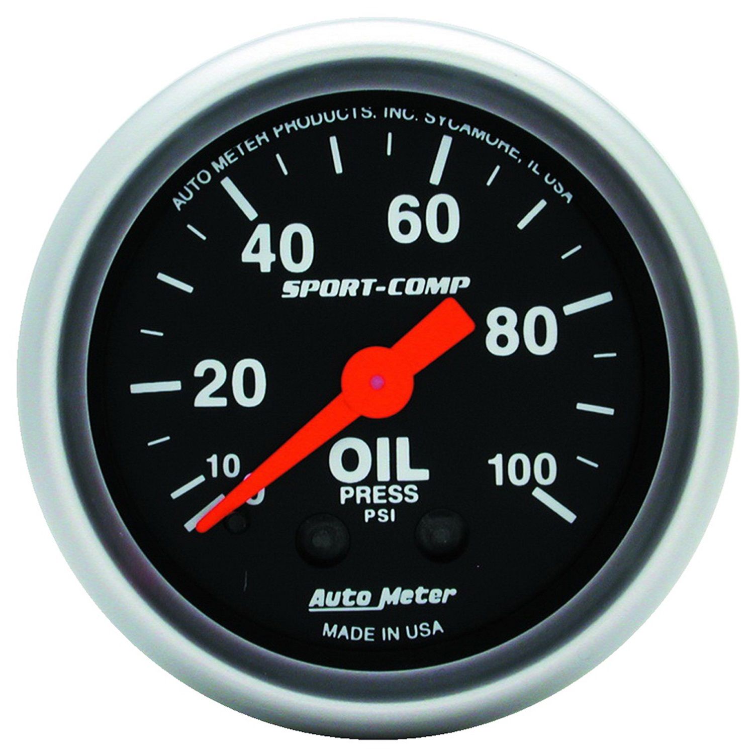 2-1/16 in. OIL PRESSURE, 0-100 PSI, SPORT-COMP