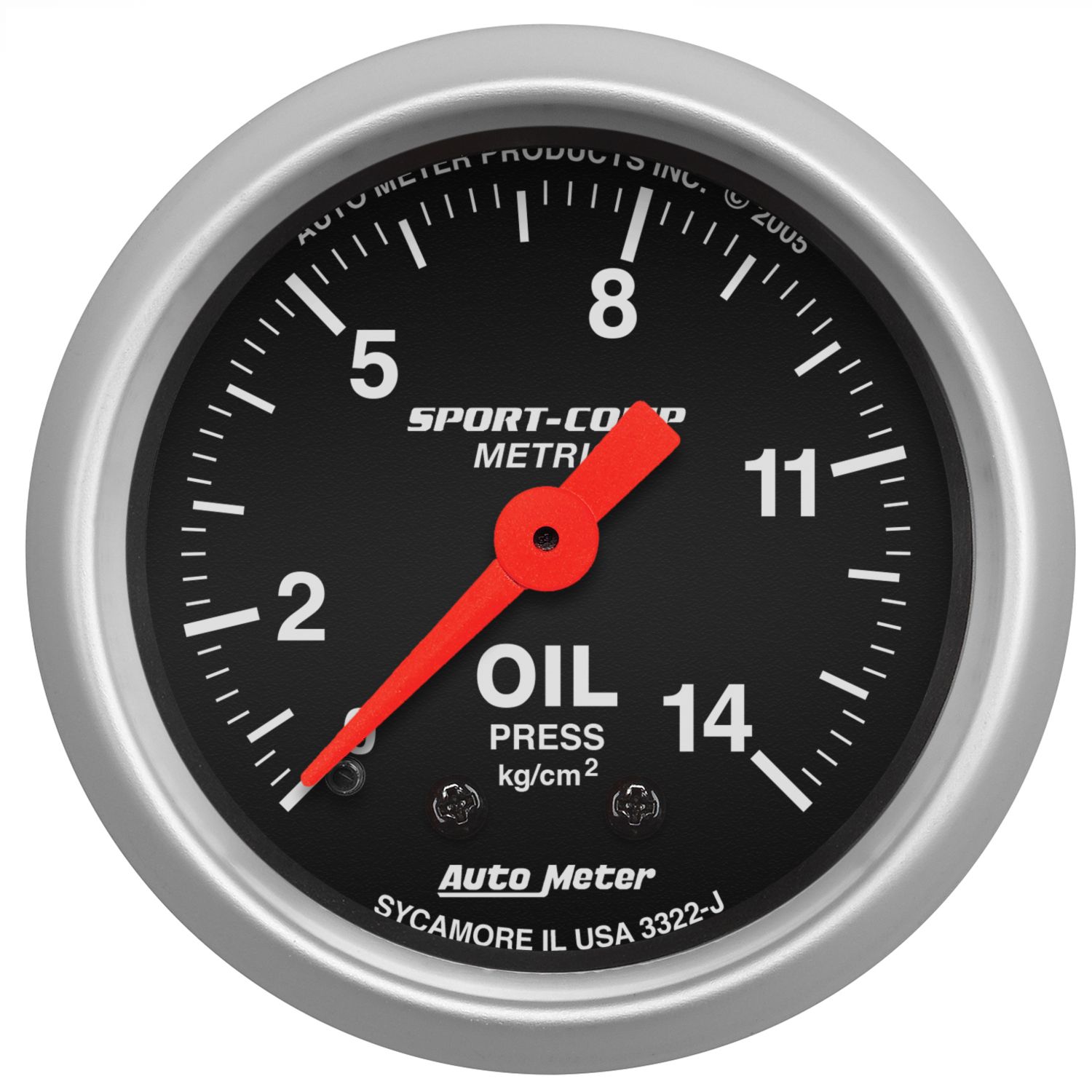 2-1/16 in. OIL PRESSURE, 0-14 KG/CM2, SPORT-COMP