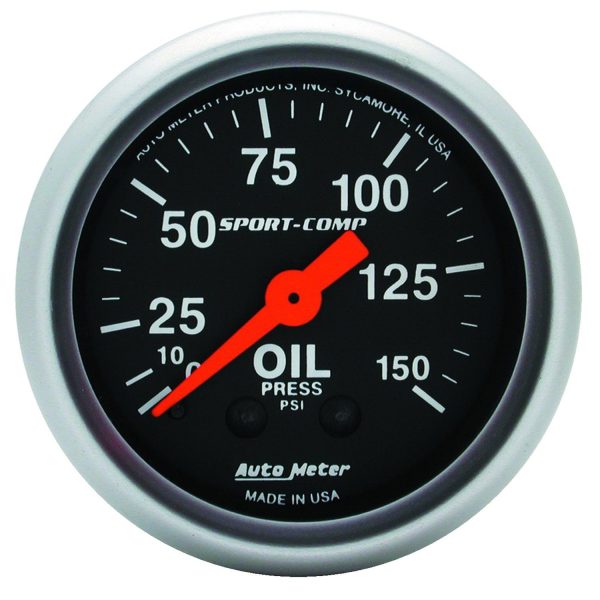 2-1/16 in. OIL PRESSURE, 0-150 PSI, SPORT-COMP