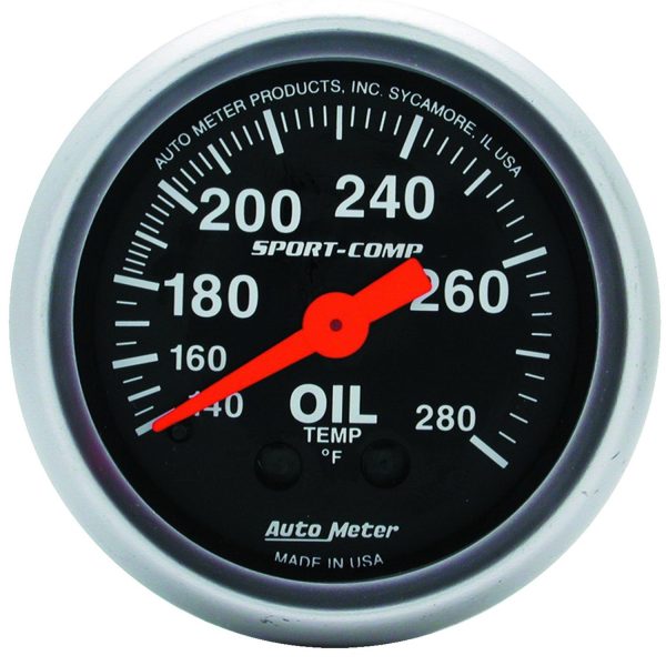 2-1/16 in. OIL TEMPERATURE, 140-280 Fahrenheit, SPORT-COMP