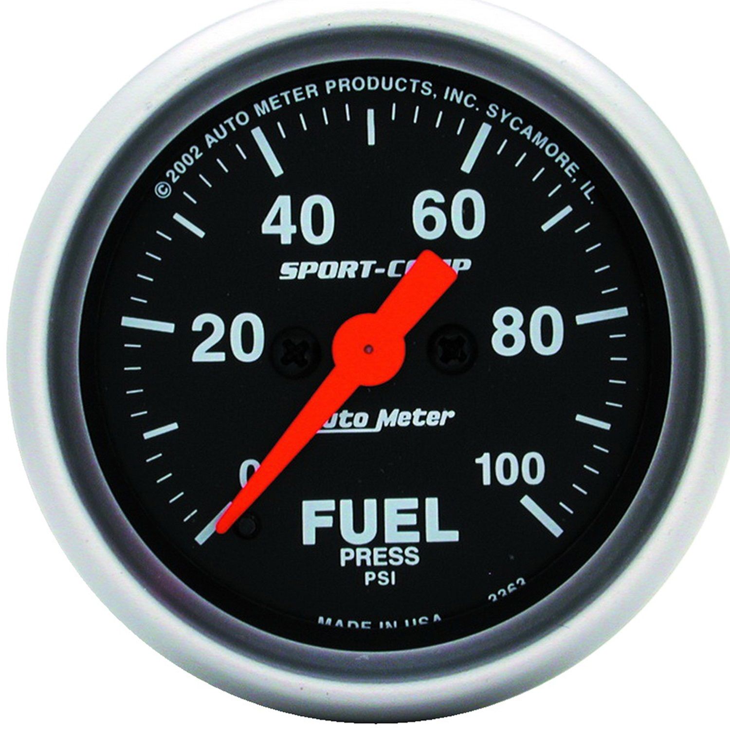 2-1/16 in. FUEL PRESSURE, 0-100 PSI, SPORT-COMP