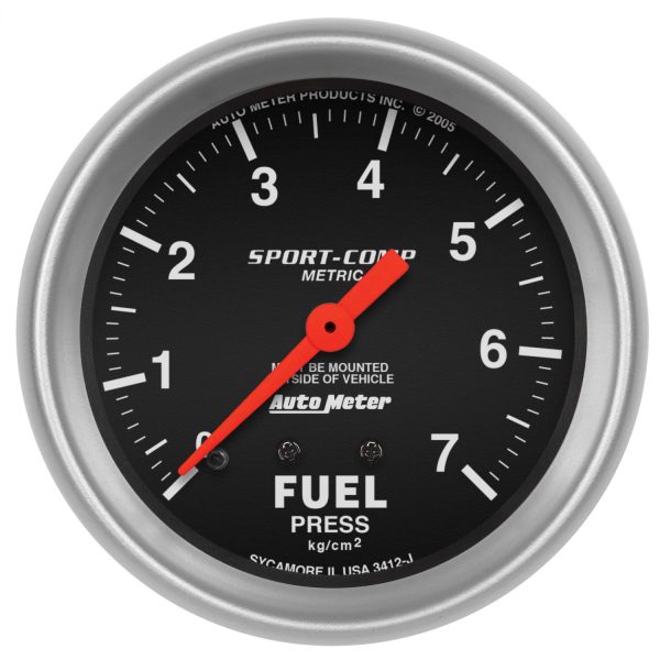 2-5/8 in. FUEL PRESSURE, 0-7 KG/CM2, SPORT-COMP