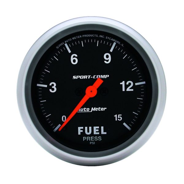 2-5/8 in. FUEL PRESSURE, 0-15 PSI, SPORT-COMP