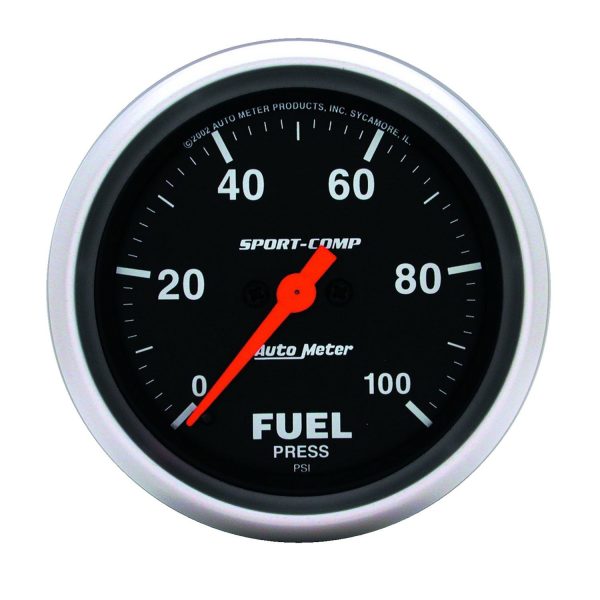 2-5/8 in. FUEL PRESSURE, 0-100 PSI, SPORT-COMP