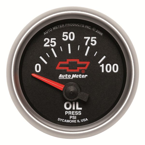 2-1/16 in. OIL PRESSURE, 0-100 PSI, GM BLACK