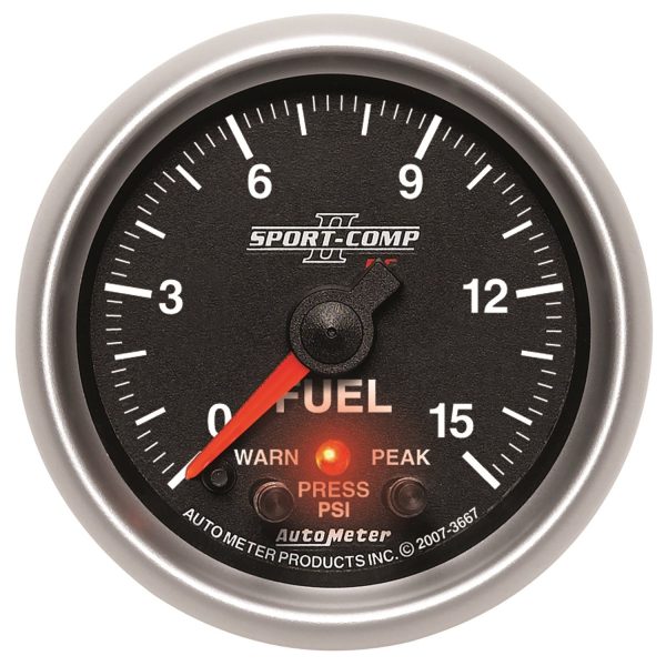 2-1/16 in. FUEL PRESSURE, 0-15 PSI, SPORT-COMP II