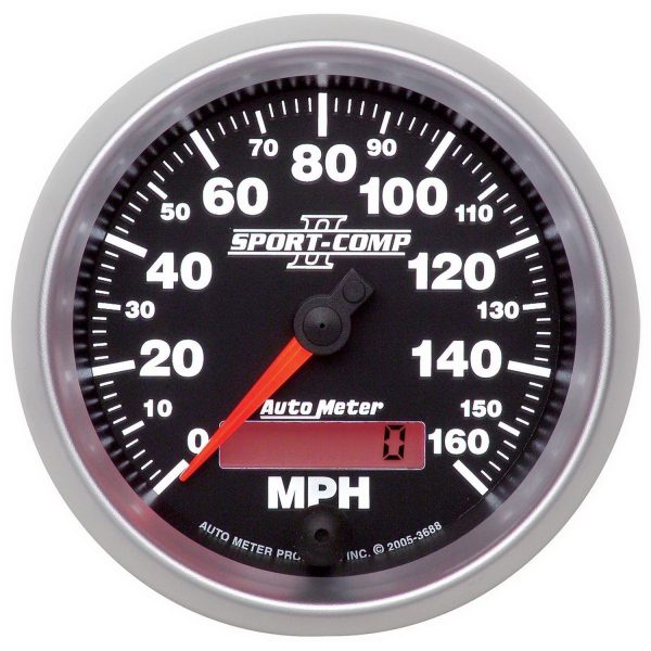 3-3/8 in. SPEEDOMETER, 0-160 MPH, SPORT-COMP II