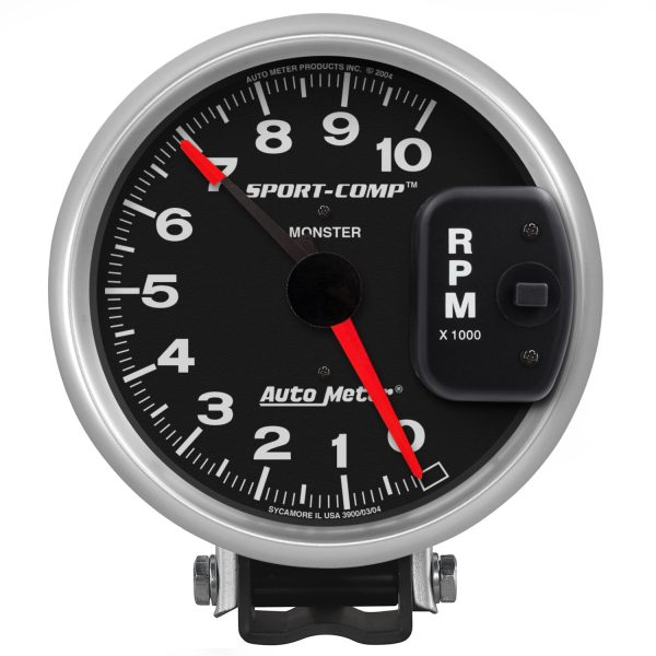 5 in. PEDESTAL TACHOMETER, 0-10,000 RPM, SPORT-COMP