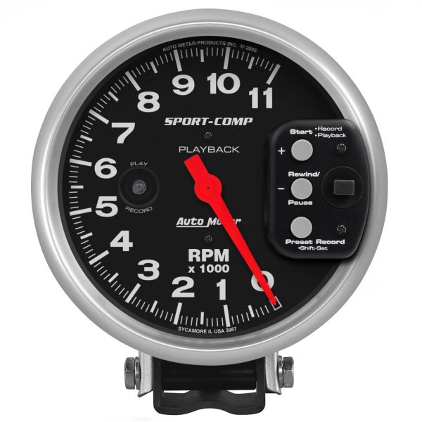 5 in. PEDESTAL PLAYBACK TACHOMETER, 0-11,000 RPM, SPORT-COMP