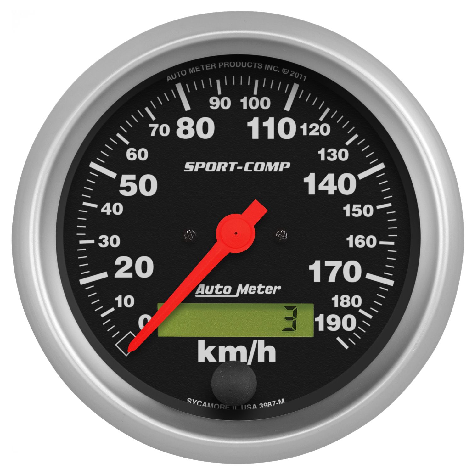 3-3/8 in. SPEEDOMETER, 0-190 KPH, SPORT-COMP