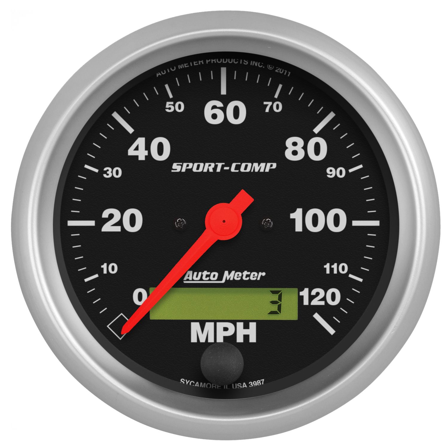 3-3/8 in. SPEEDOMETER, 0-120 MPH, SPORT-COMP