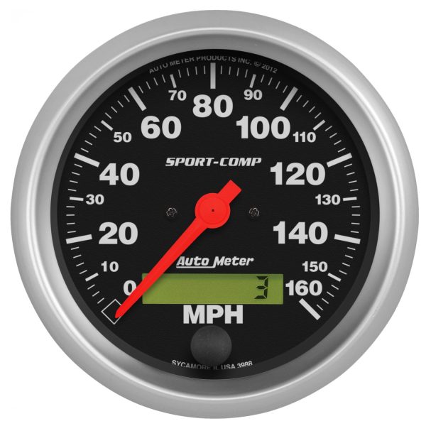 3-3/8 in. SPEEDOMETER, 0-160 MPH, SPORT-COMP