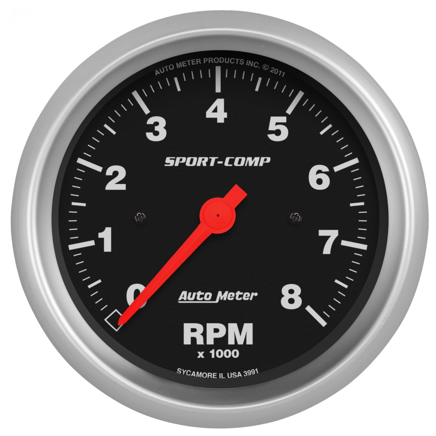 3-3/8 in. IN-DASH TACHOMETER, 0-8,000 RPM, SPORT-COMP