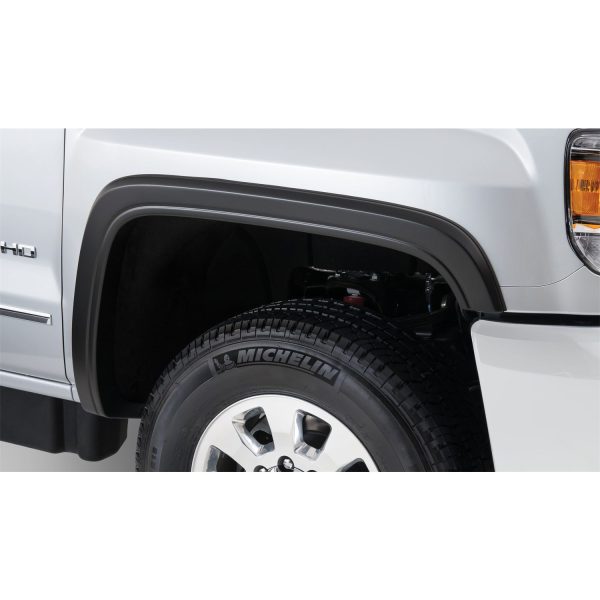 Bushwacker 40129-02 Black OE-Style Smooth Finish Front Fender Flares for 2015-2018 GMC Sierra 2500 HD/3500 HD