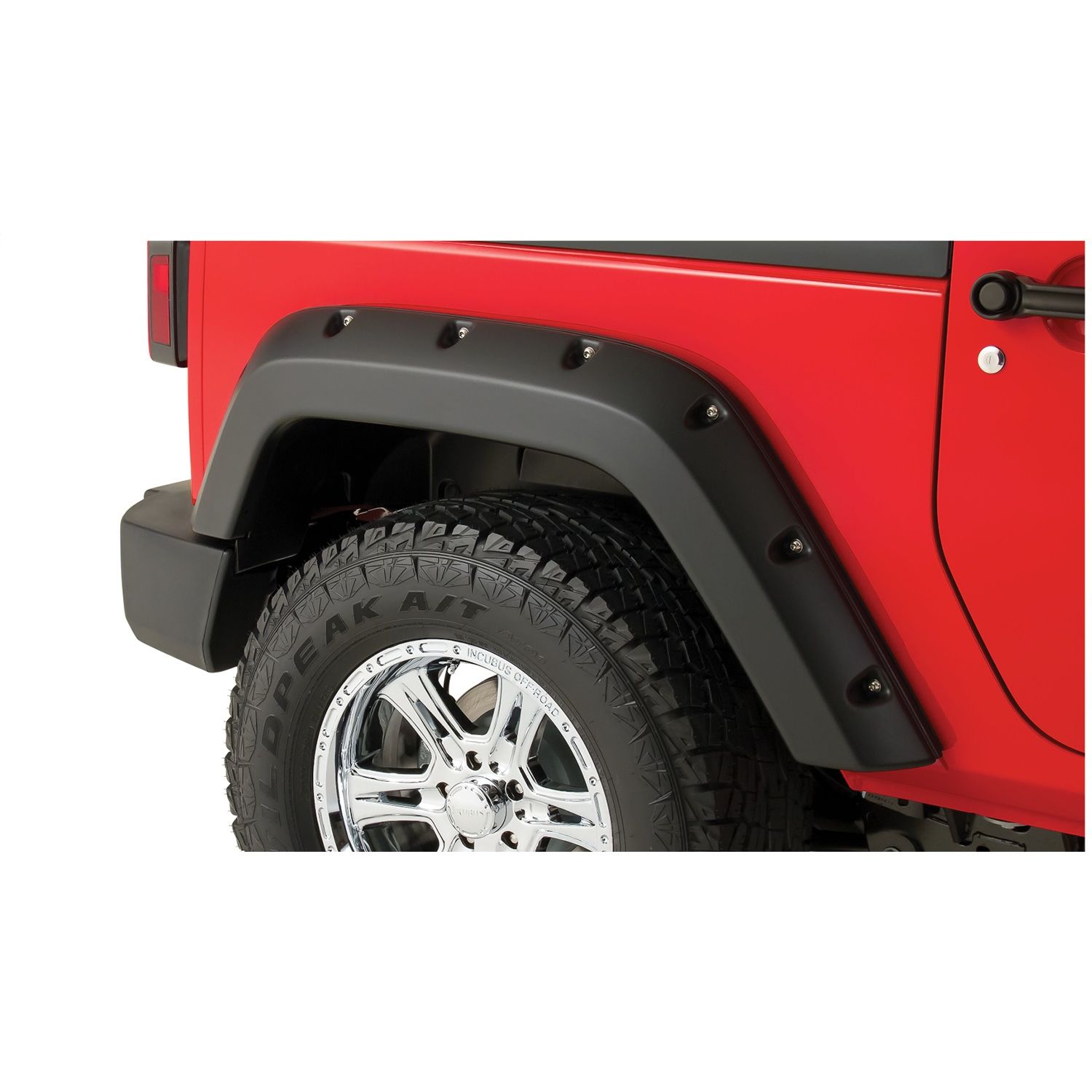 Bushwacker 40144-02 Black Pocket/Rivet Style Smooth Finish Rear Fender Flares for 2015-2020 GMC Canyon w/74 In. Bed