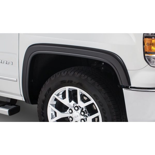 Bushwacker 40973-02 Black OE-Style Smooth Finish 4-Piece Fender Flare Set for 2016-2018 GMC Sierra 1500; Fits 69.3 In. Bed