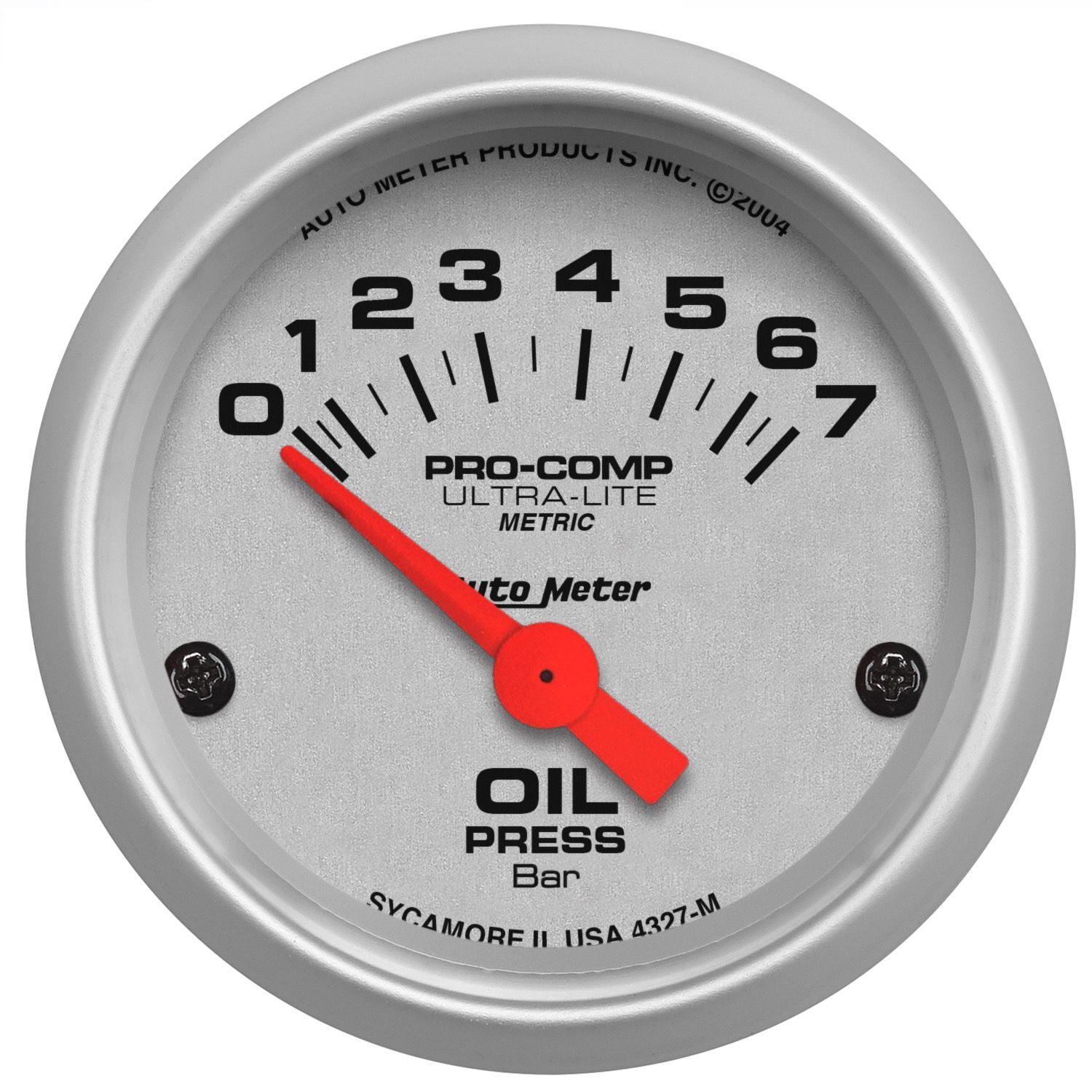 2-1/16 in. OIL PRESSURE, 0-7 BAR, ULTRA-LITE