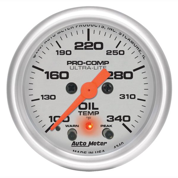 2-1/16 in. OIL TEMPERATURE, 100-340 Fahrenheit, ULTRA-LITE