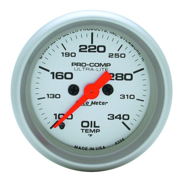 2-1/16in OIL TEMPERATURE, 100-340 deg F, ULTRA-LITE