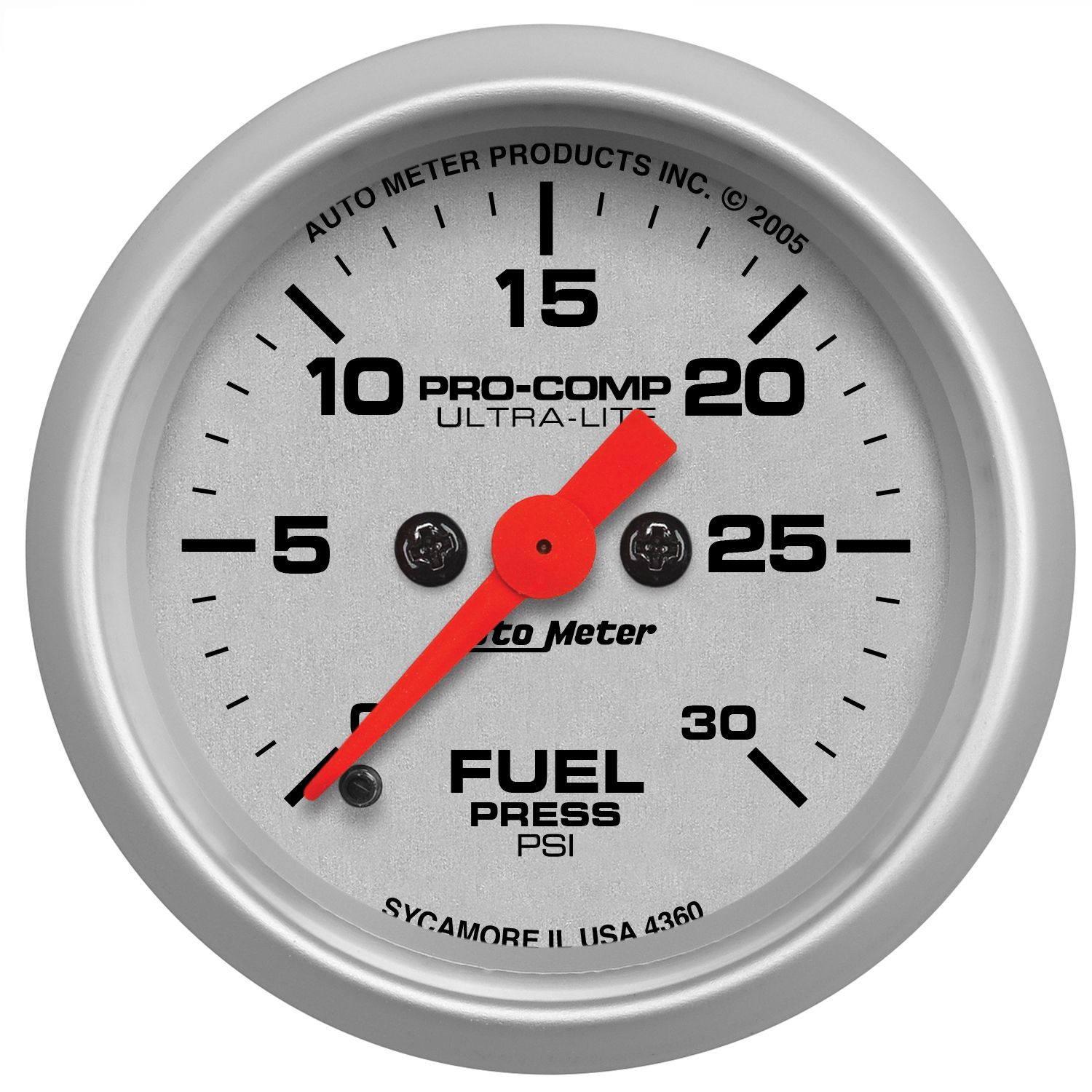 2-1/16 in. FUEL PRESSURE, 0-30 PSI, ULTRA-LITE