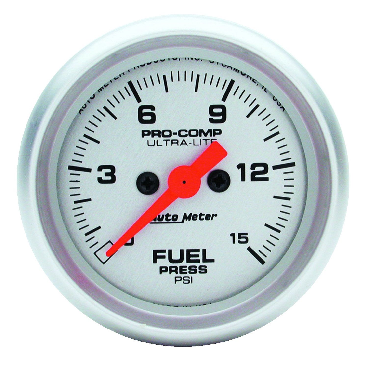 2-1/16in FUEL PRESSURE, 0-15 PSI, ULTRA-LITE