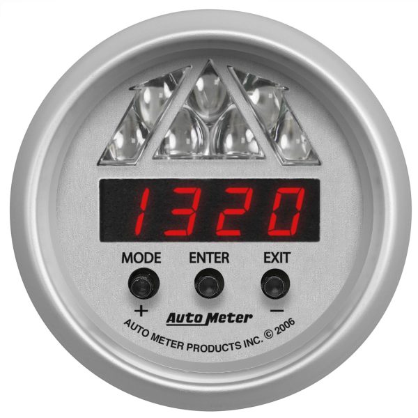 2-1/16 in. DIGITAL TACHOMETER W/ SHIFT LIGHT, 0-16,000 RPM, ULTRA-LITE