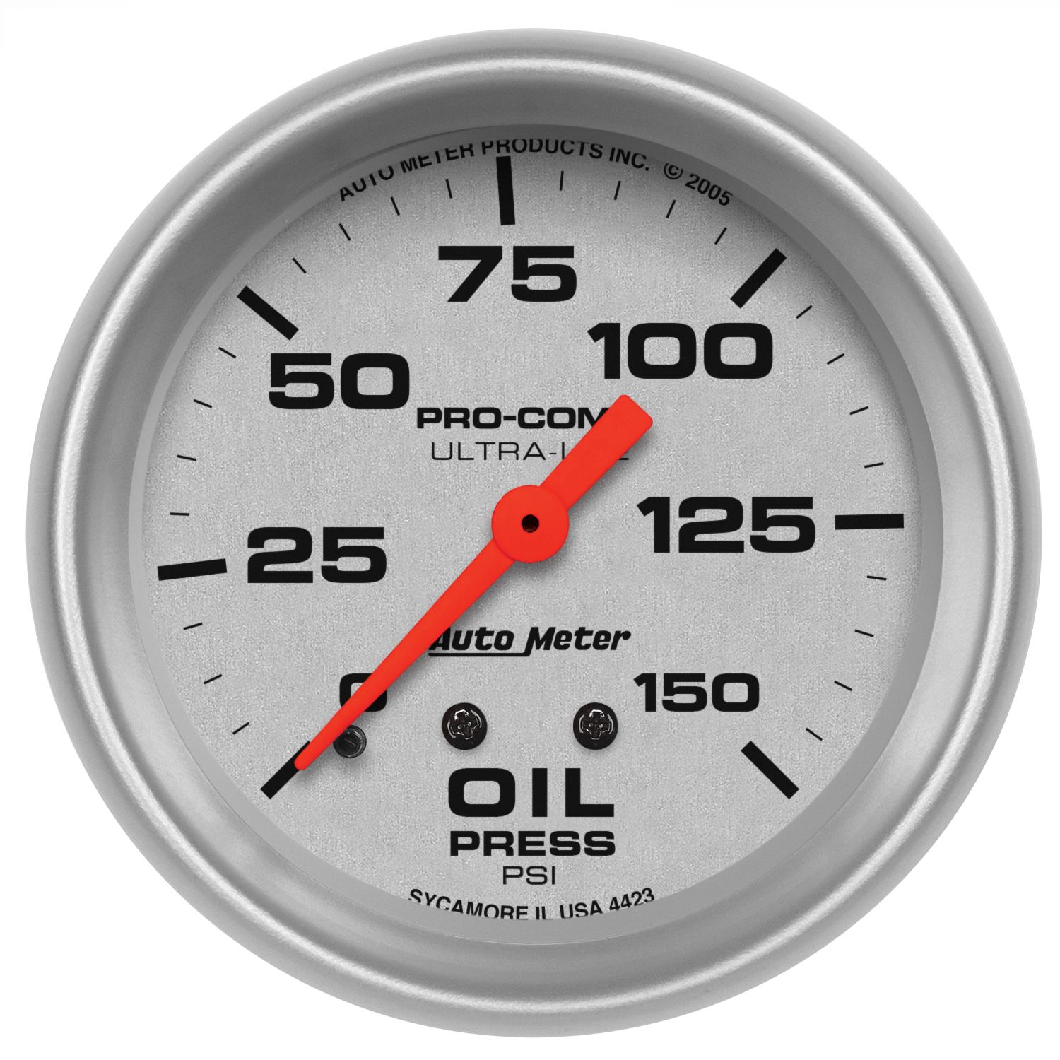 2-5/8 in. OIL PRESSURE, 0-150 PSI, ULTRA-LITE