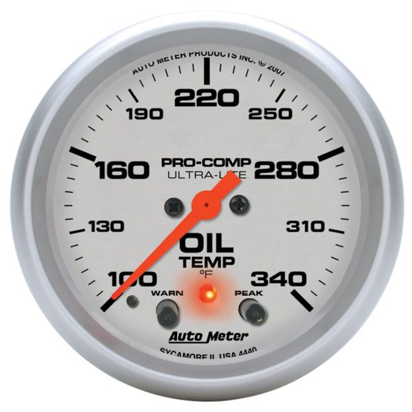 2-5/8 in. OIL TEMPERATURE, 100-340 Fahrenheit, ULTRA-LITE