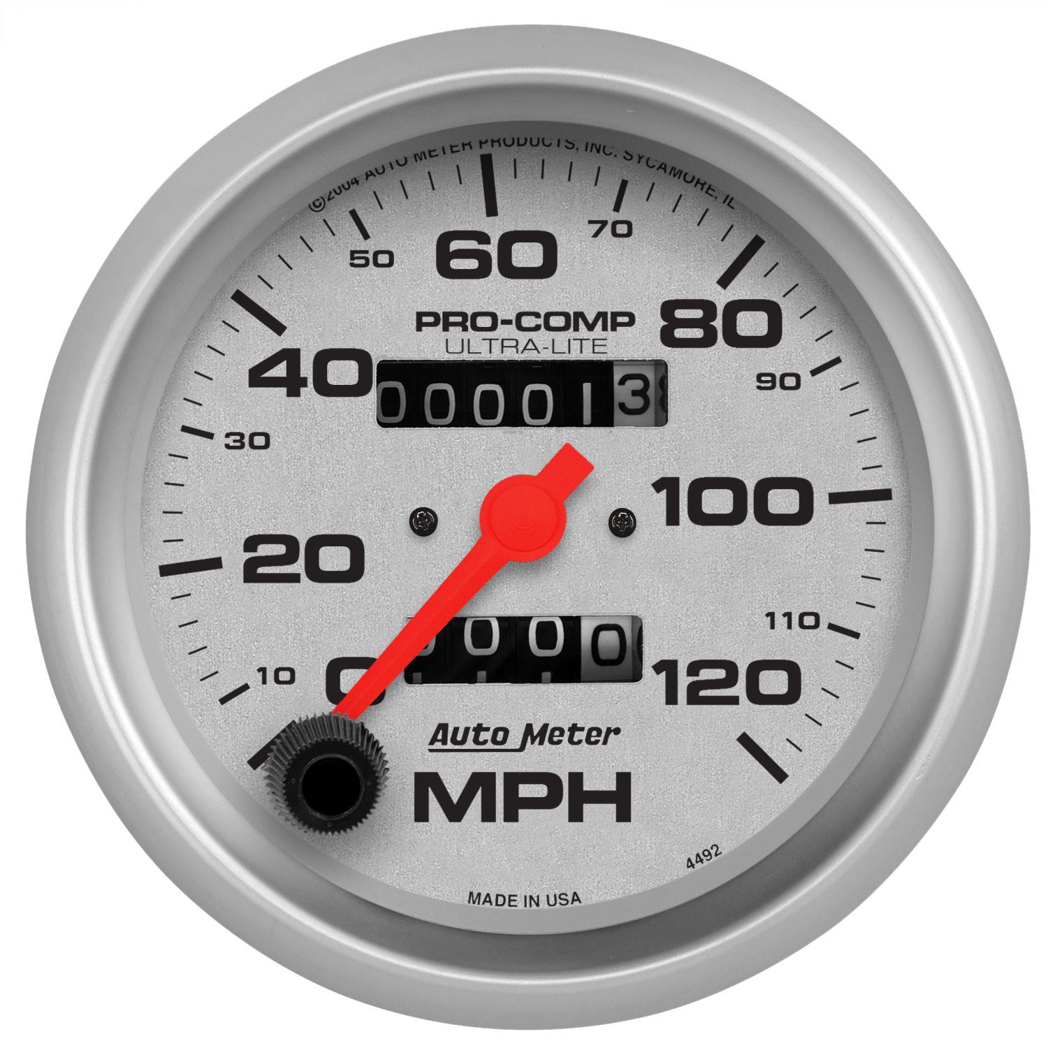 3-3/8 in. SPEEDOMETER, 0-120 MPH, ULTRA-LITE