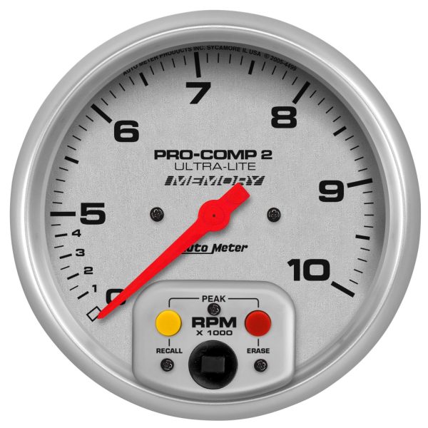 5 in. IN-DASH TACHOMETER, 0-10,000 RPM, ULTRA-LITE