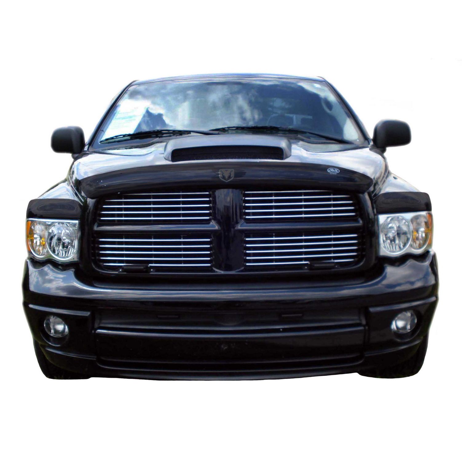 Auto Ventshade 45433 Bugflector Deluxe 3-Piece Dark Smoke Hood Shied for 2002-2005 Dodge Ram 1500, 2003-2005 Ram 2500/3500