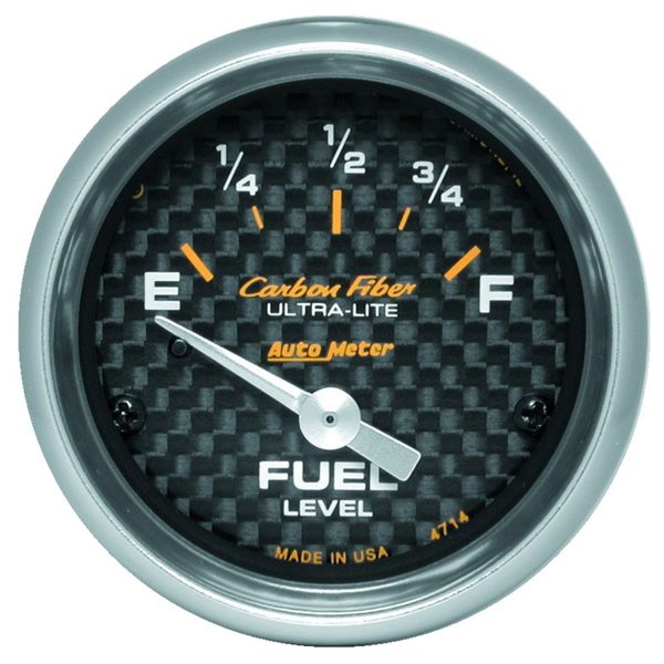 2-1/16 in. FUEL LEVEL, 0-90 O, SSE, CARBON FIBER