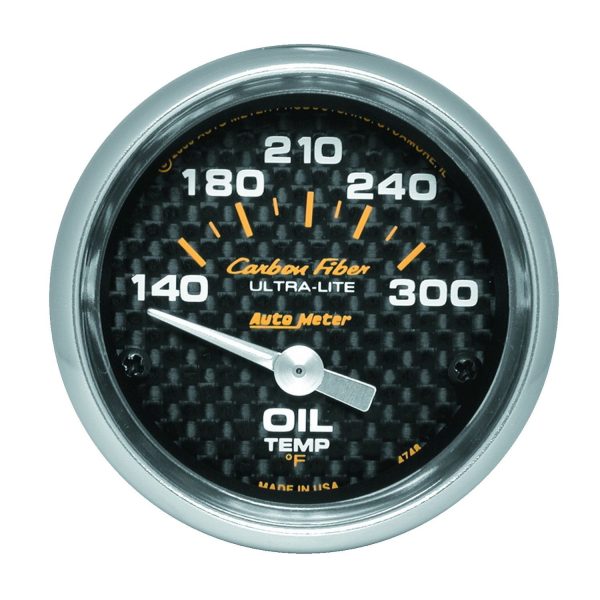 2-1/16 in. OIL TEMPERATURE, 140-300 Fahrenheit, CARBON FIBER