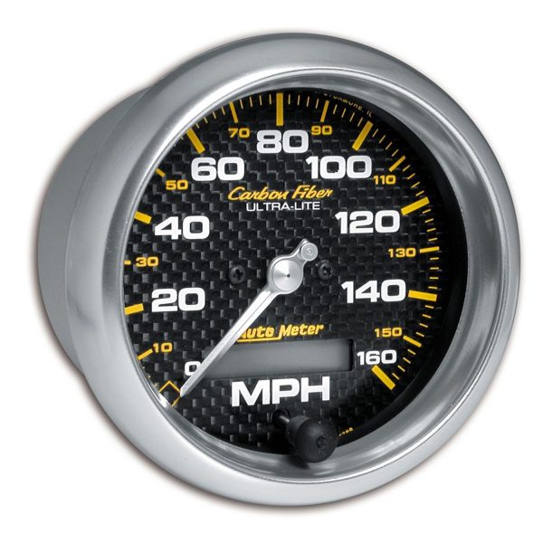 3-3/8 in. SPEEDOMETER, 0-160 MPH, CARBON FIBER