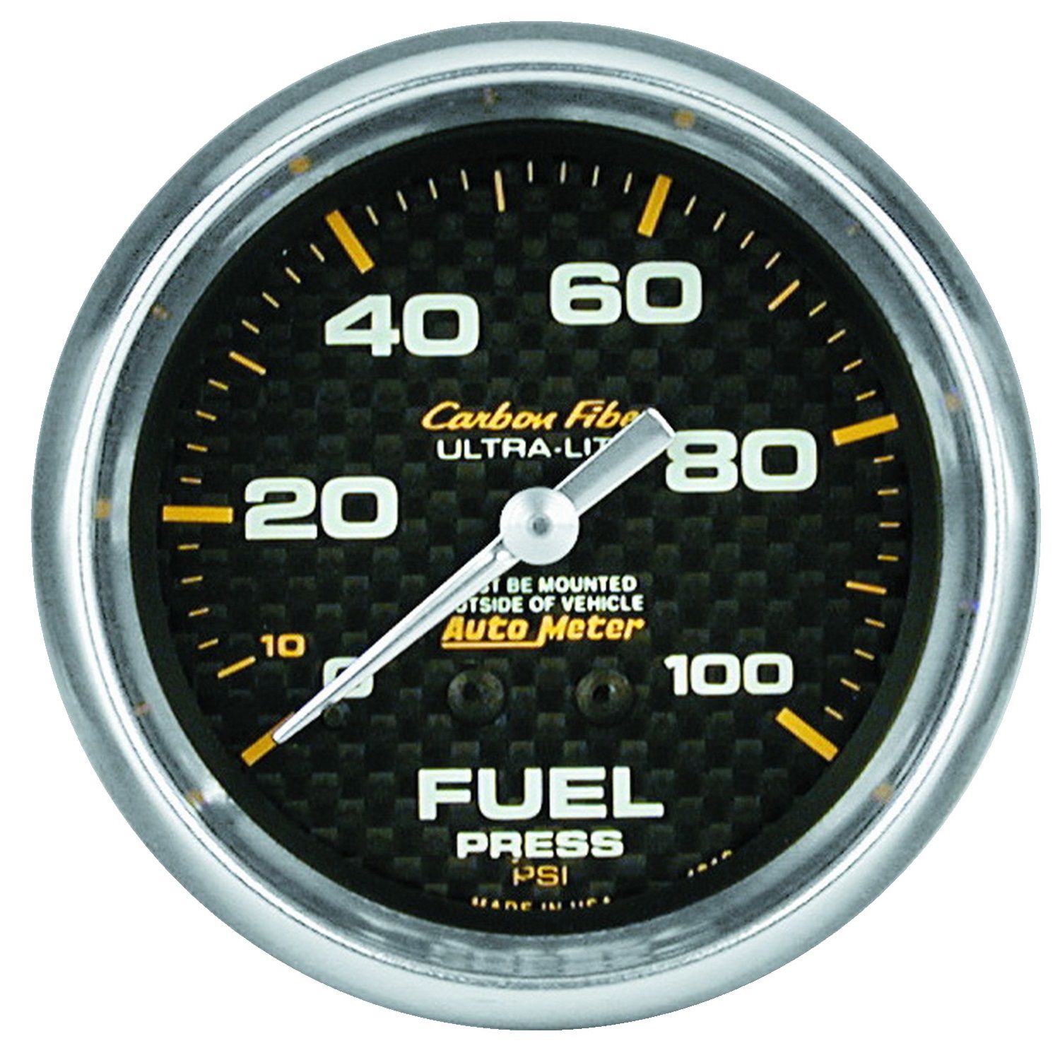 2-5/8 in. FUEL PRESSURE, 0-100 PSI, CARBON FIBER