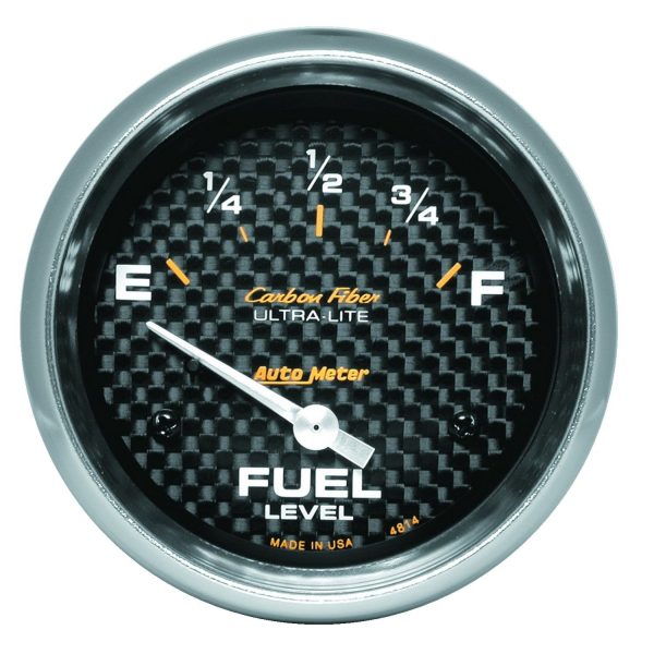 2-5/8 in. FUEL LEVEL, 0-90 O, SSE, CARBON FIBER