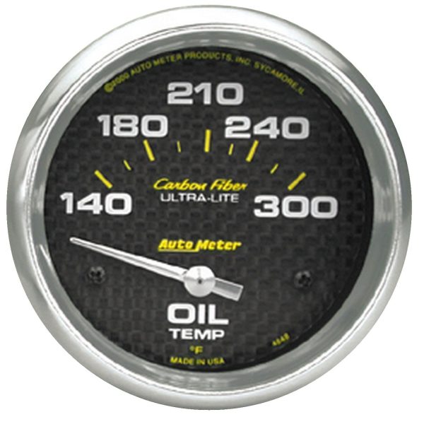 2-5/8 in. OIL TEMPERATURE, 140-300 Fahrenheit, CARBON FIBER