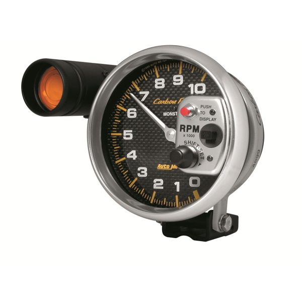 5 in. PEDESTAL TACHOMETER, 0-10,000 RPM, CARBON FIBER