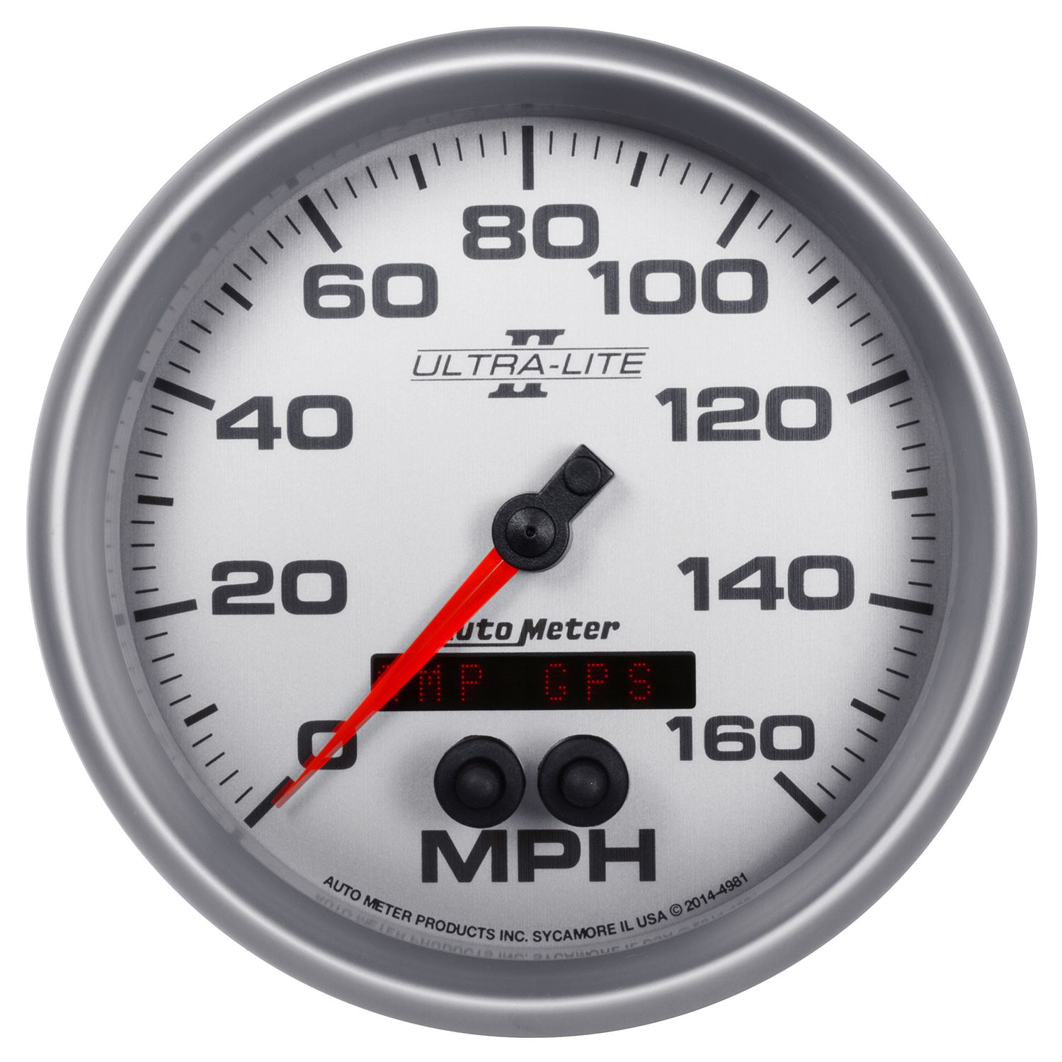 5 in. GPS SPEEDOMETER, 0-160 MPH, ULTRA-LITE II