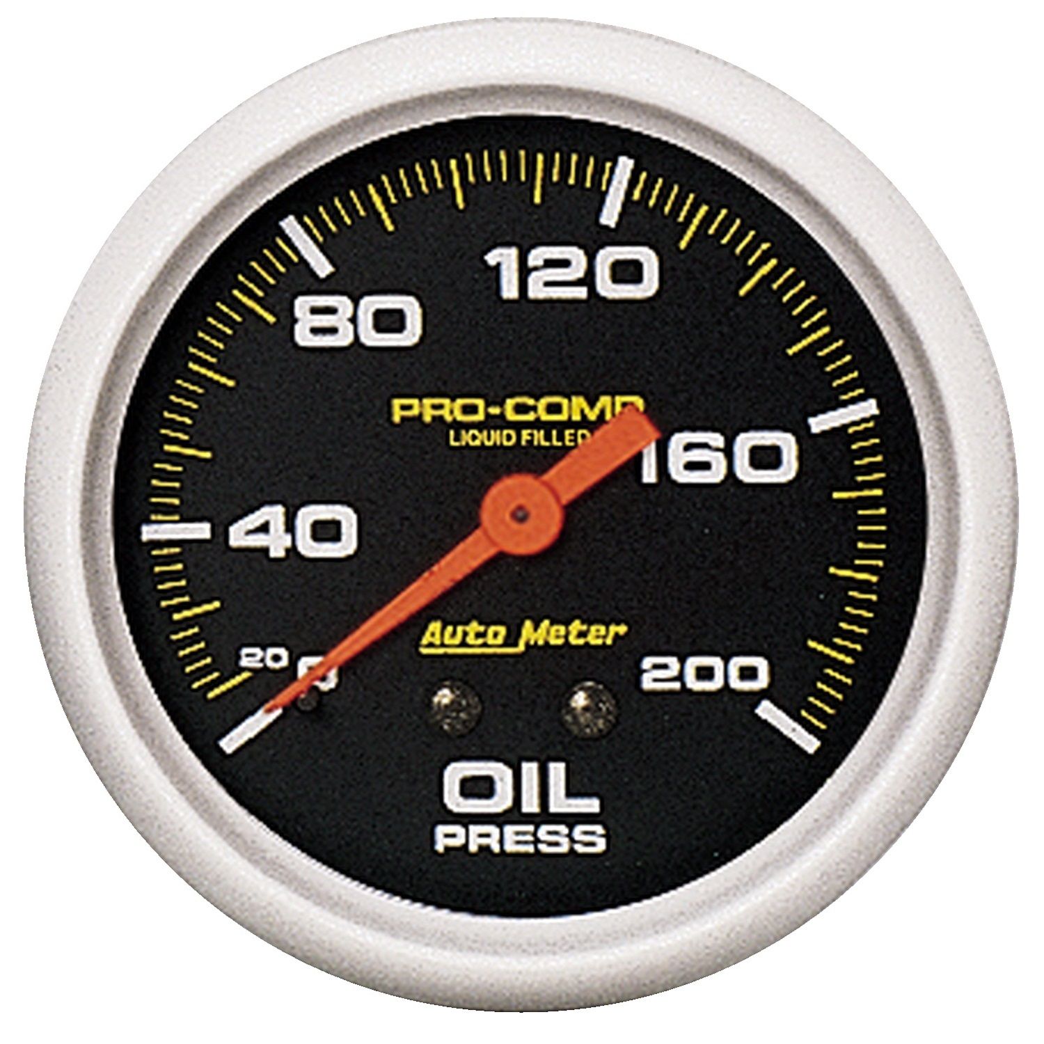 2-5/8 in. OIL PRESSURE, 0-200 PSI, LIQUID FILLED, PRO-COMP