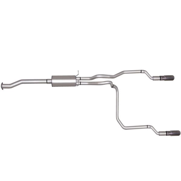 Cat-Back Dual Split Exhaust System; Aluminized